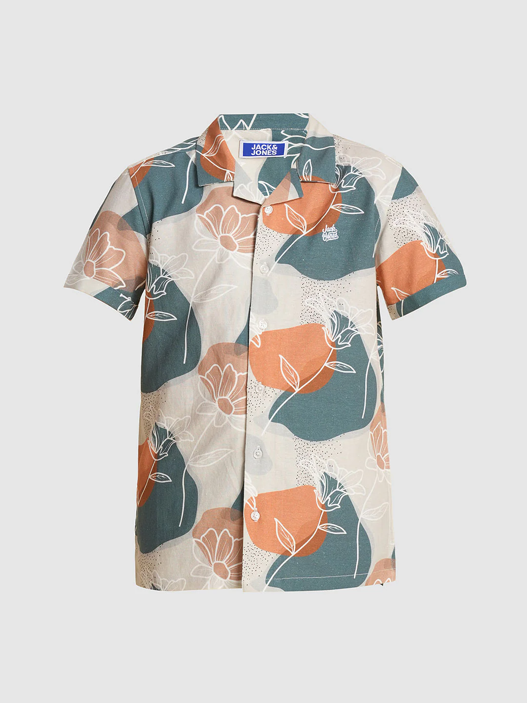 Boys Green Printed Co-ord Set Shirt - Image 7
