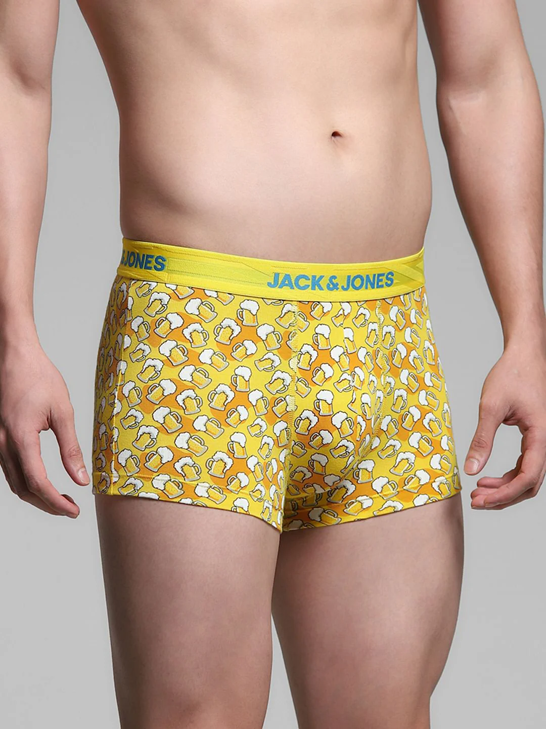 Yellow Beer Printed Trunks - Image 2