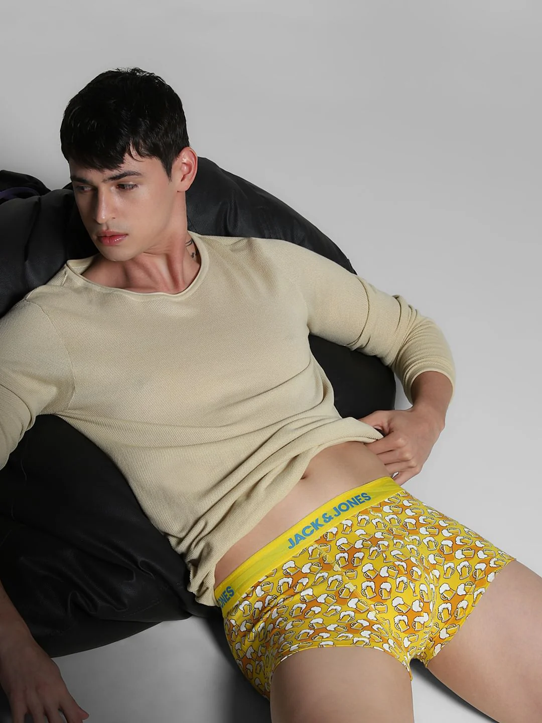 Yellow Beer Printed Trunks - Image 5