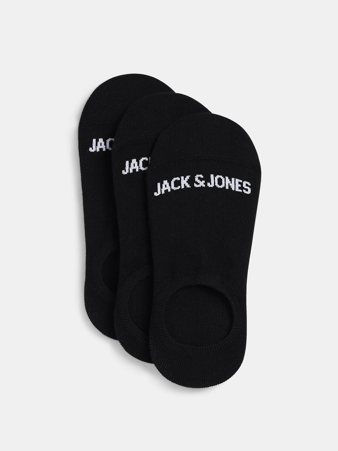 Pack Of 3 Black No Show Socks