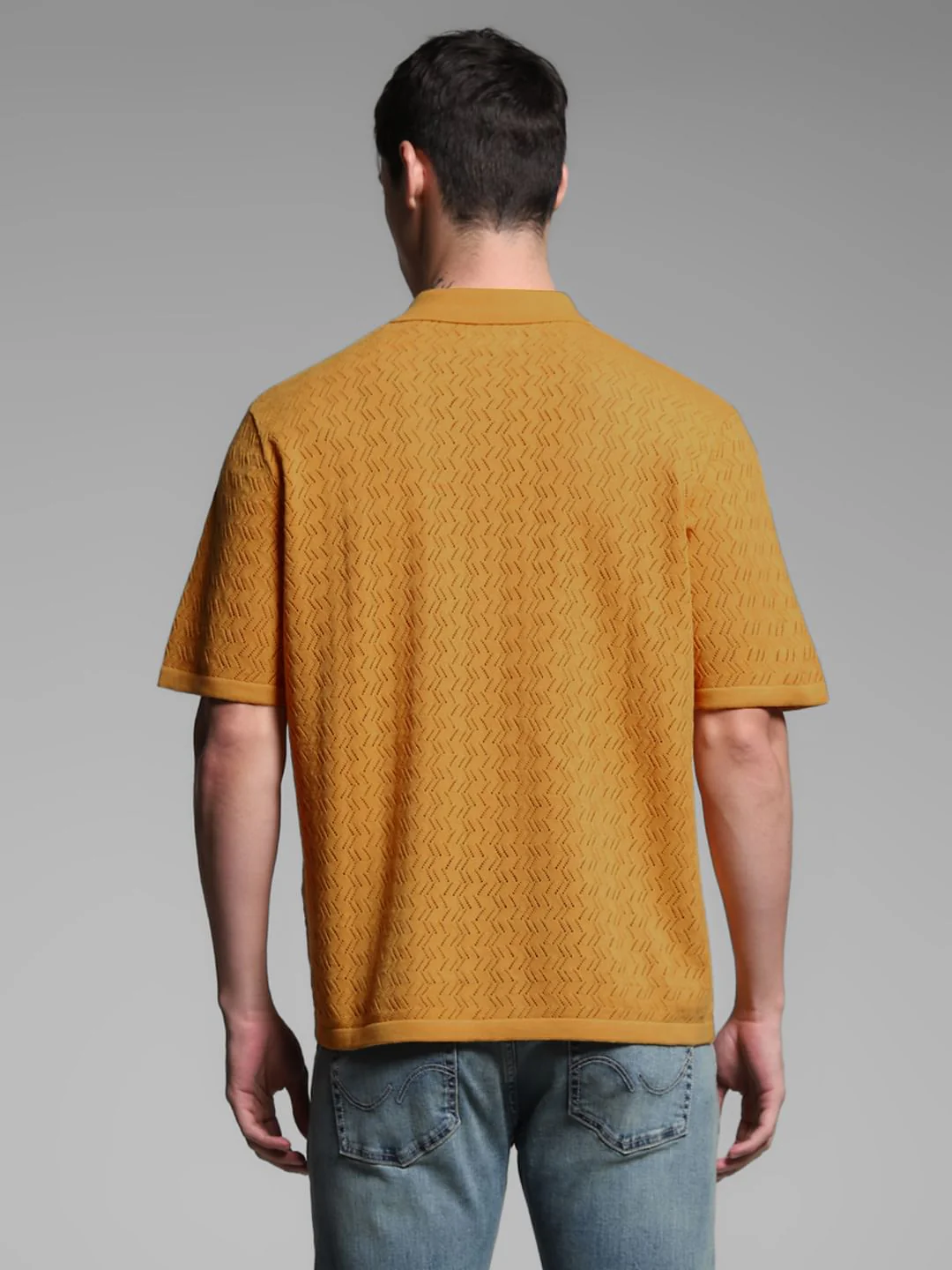 Mustard Knitted Polo - Image 4