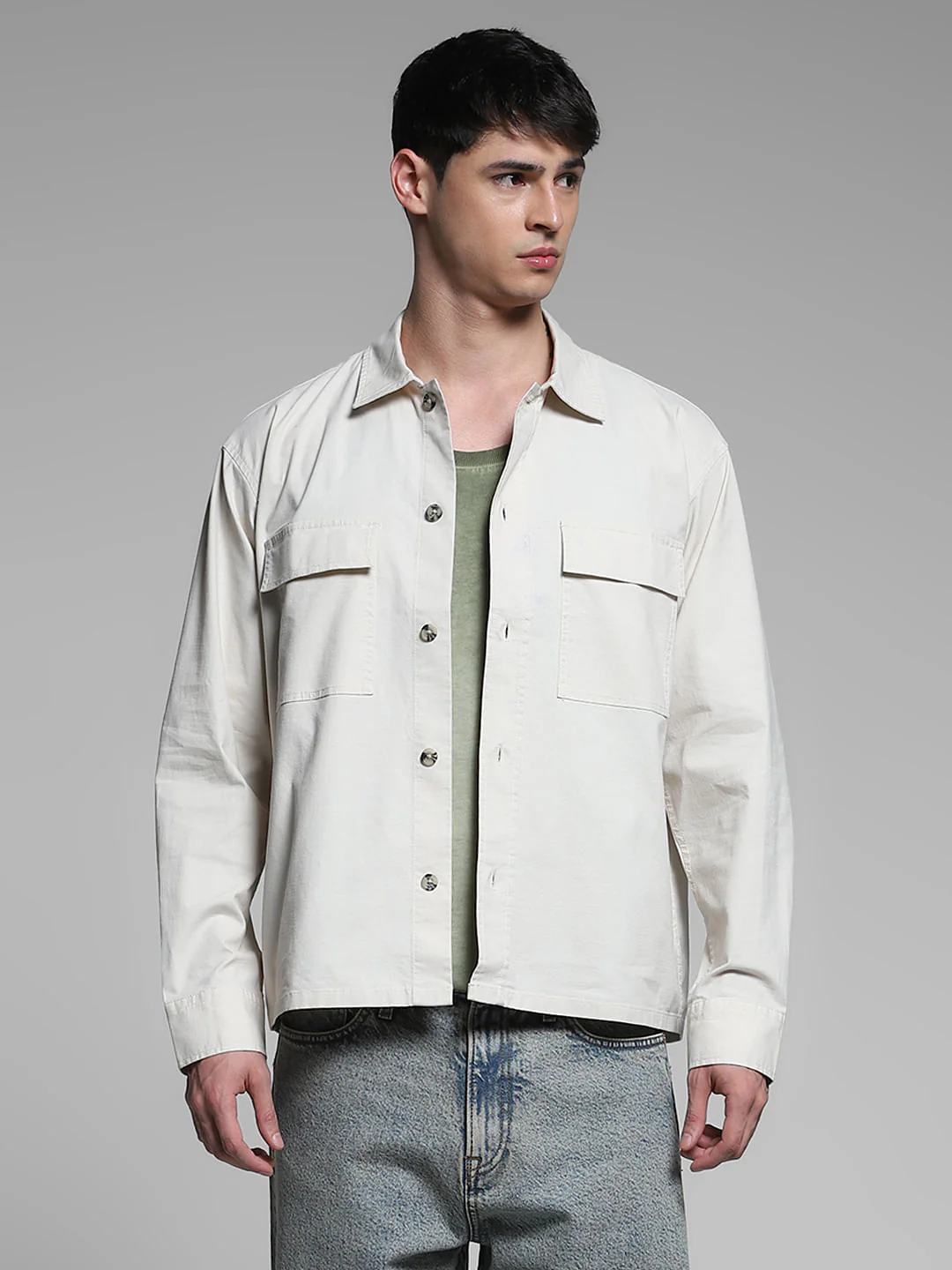 Off-White Cotton Overshirt - Image 2