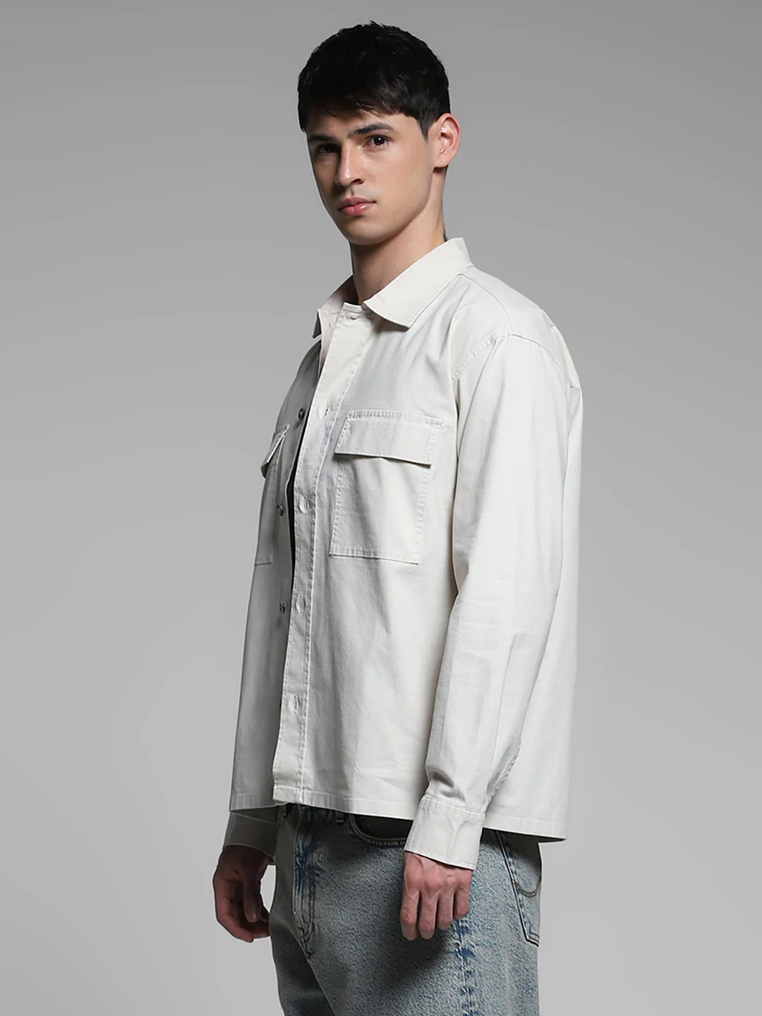 Off-White Cotton Overshirt - Image 3