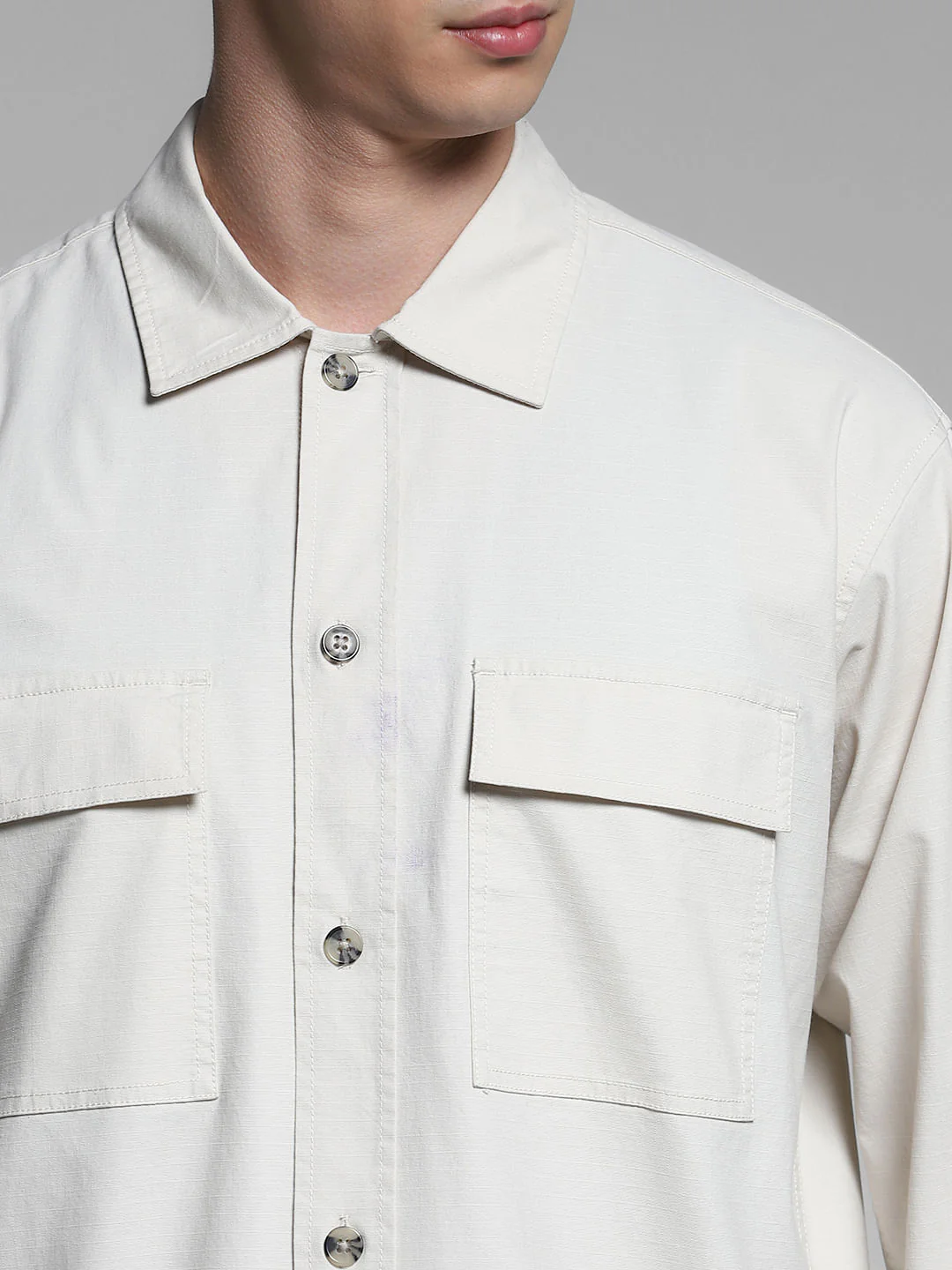 Off-White Cotton Overshirt - Image 5
