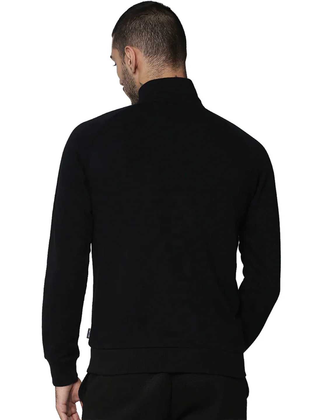 Black High-Neck Zip-Up Jacket - Image 4
