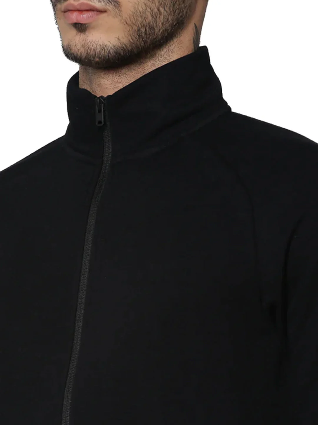 Black High-Neck Zip-Up Jacket - Image 5