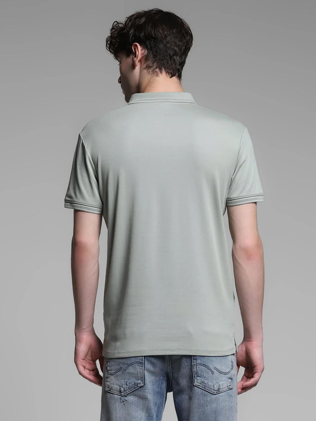 Green Knitted Cotton Polo - Image 4