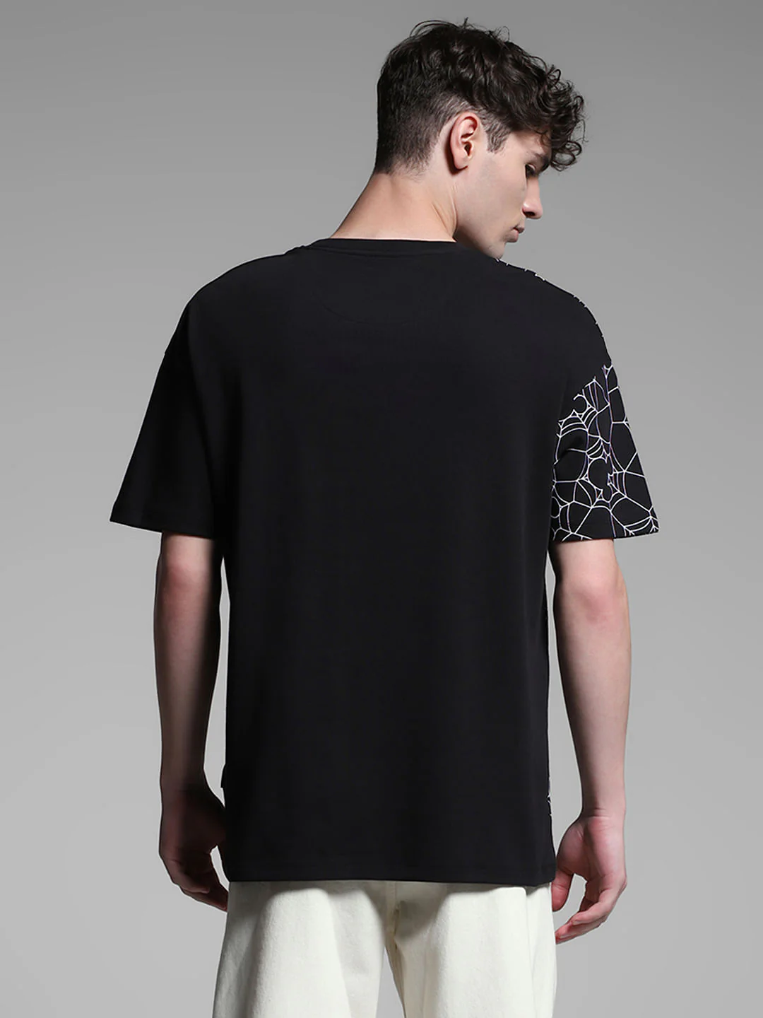 Black Mickey Printed Oversized T-shirt - Image 4