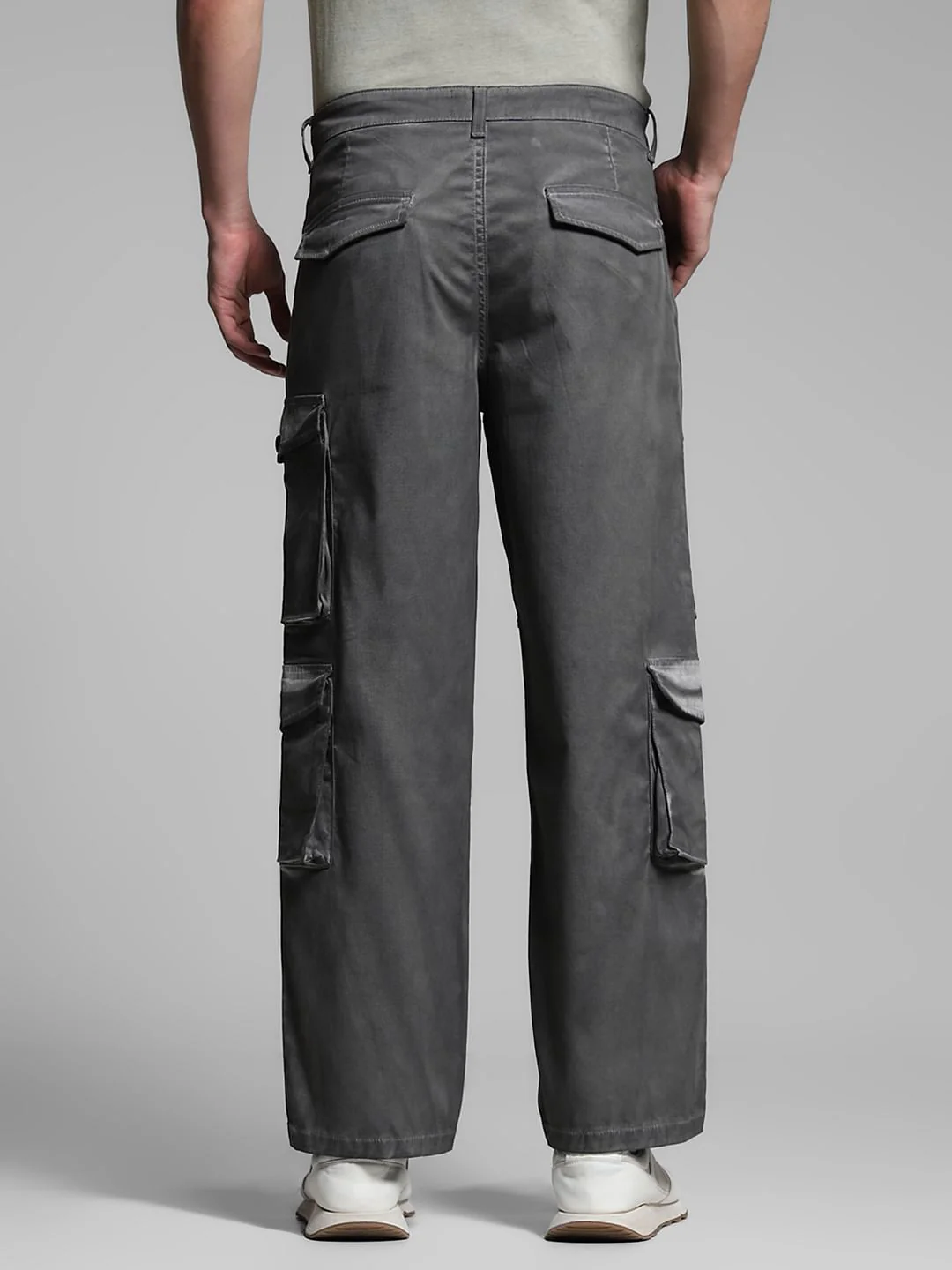 Olive Green Mid Rise Cargo Pants - Image 3