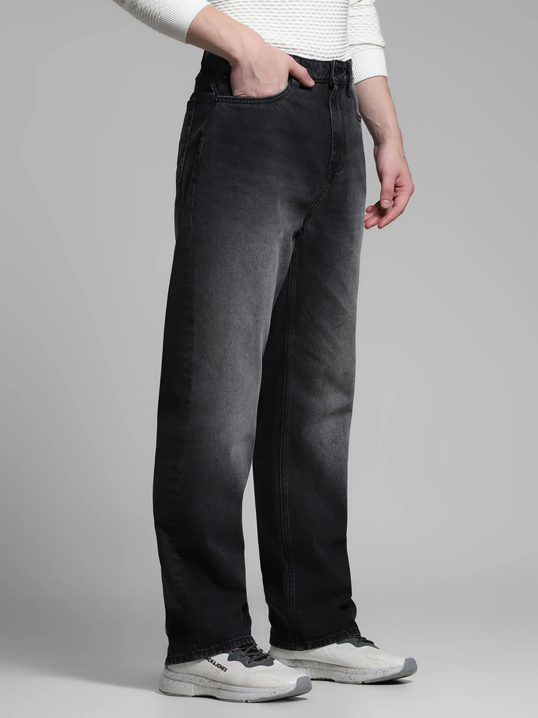Black High Rise Dario Loose Fit Jeans - Image 2