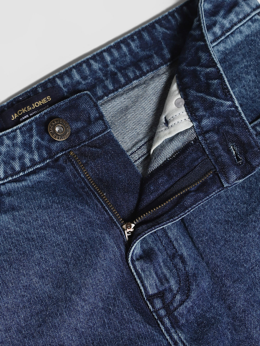 Dark Blue High Rise Dario Loose Fit Jeans - Image 5