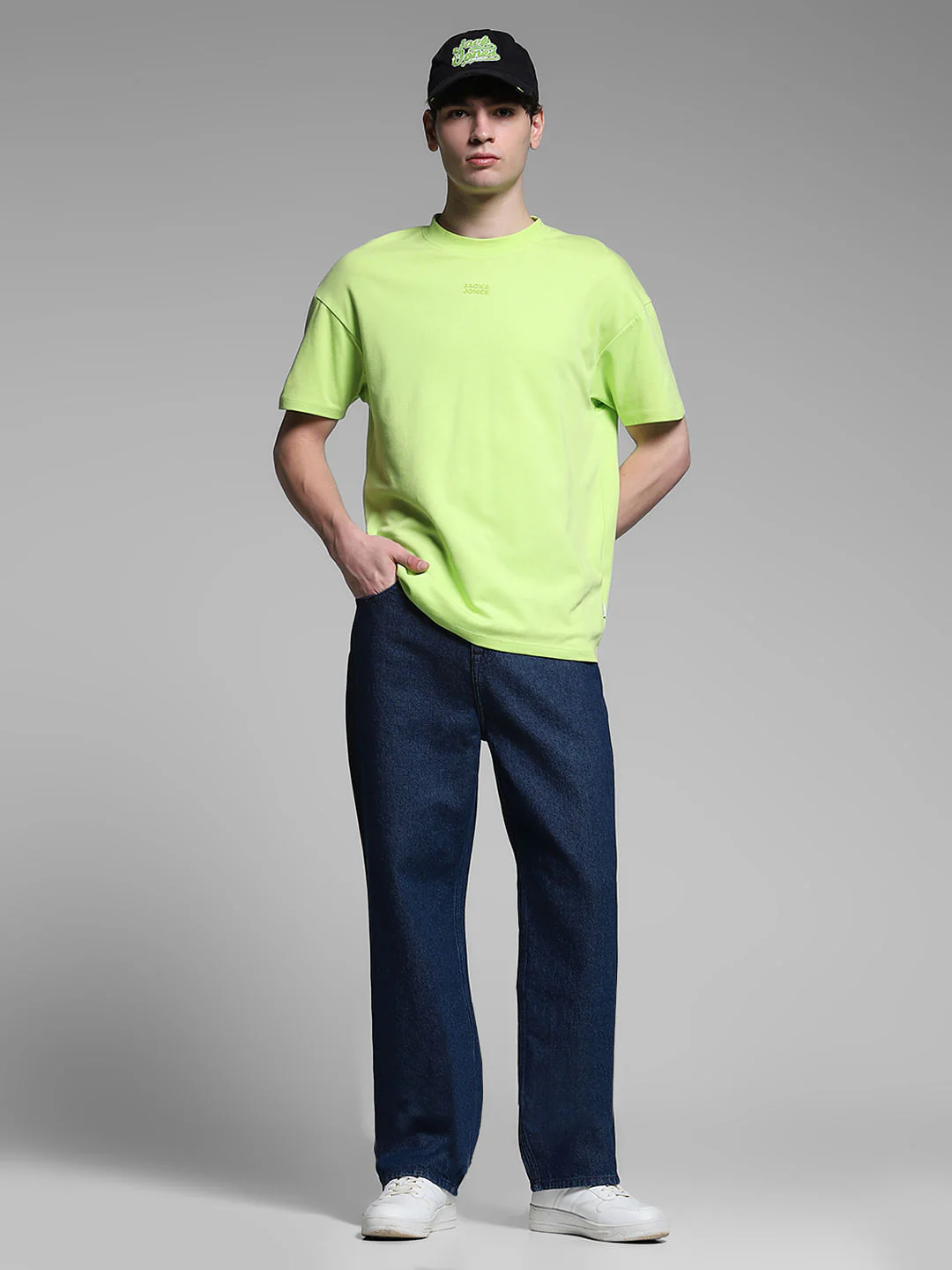 Dark Blue High Rise Dario Loose Fit Jeans - Image 6