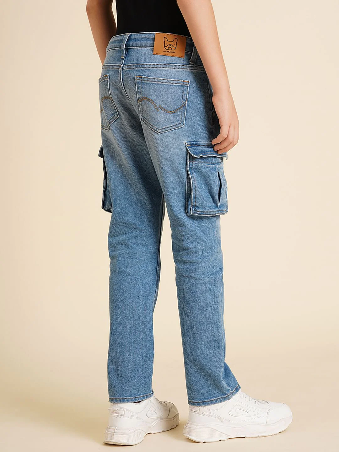 Boys Blue Mid Rise Washed Loose Fit Jeans - Image 4