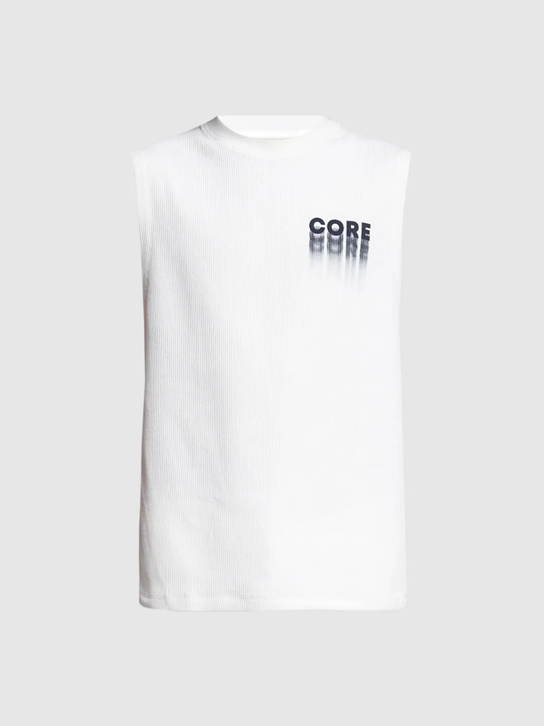 White Printed Co-ord Set T-shirt Vest - Image 7