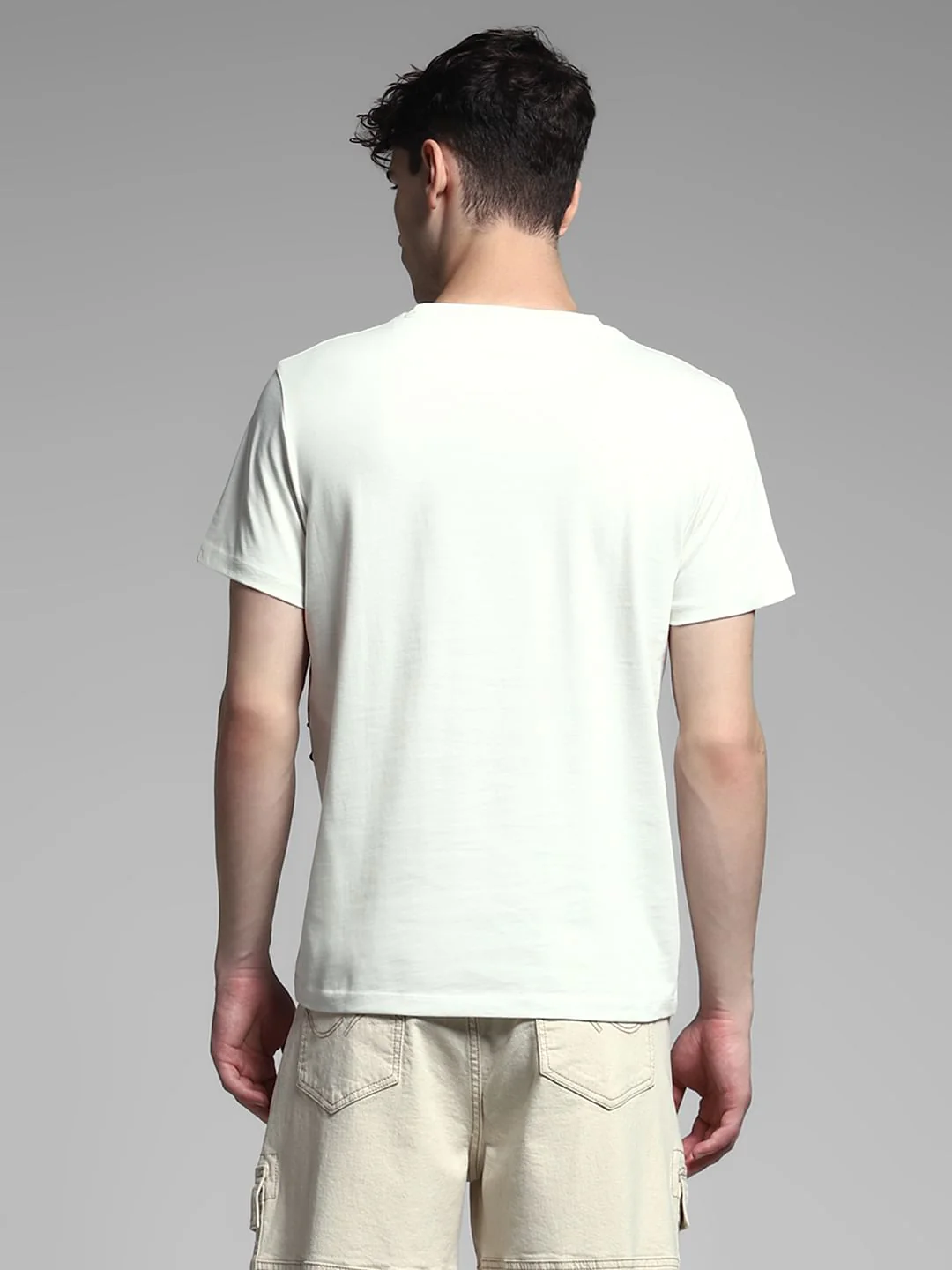 White Embroidered Graphic T-shirt - Image 4