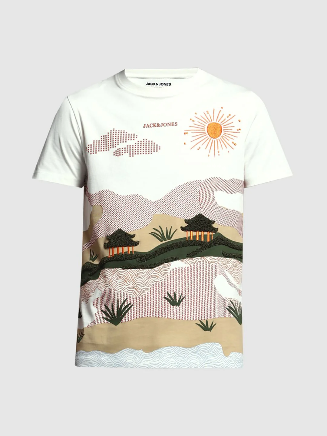 White Embroidered Graphic T-shirt - Image 7