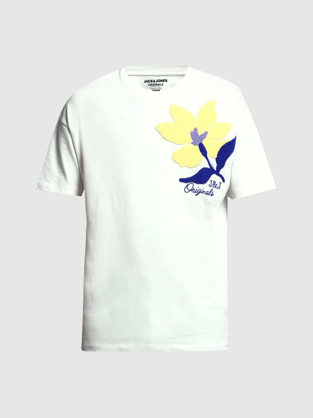 White Embroidered Print Cotton T-Shirt - Image 7