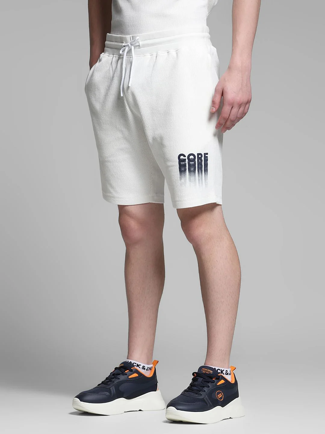White Printed Co-ord Set Shorts - Image 2