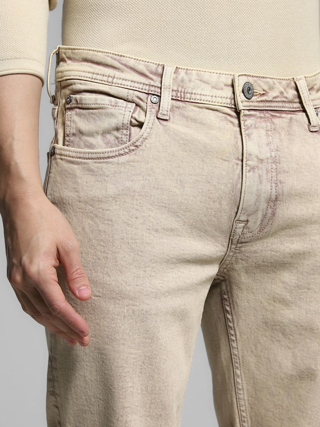 Brown Mid Rise Denim Shorts - Image 4