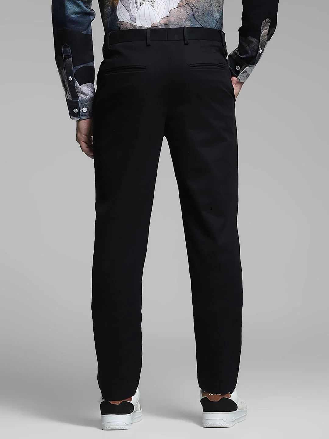 Black Mid Rise Flex Pants - Image 3