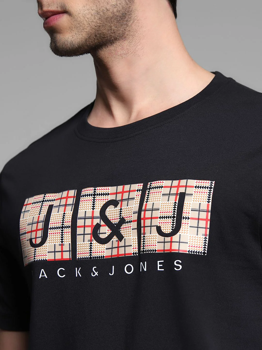 Black Logo Print Cotton T-shirt - Image 5