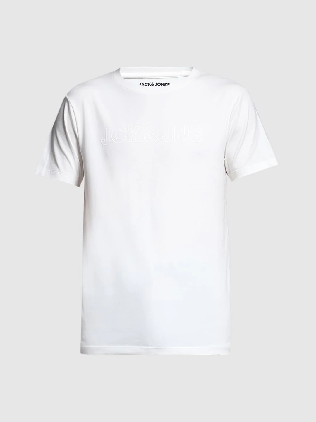 White Logo Print Cotton T-shirt - Image 7