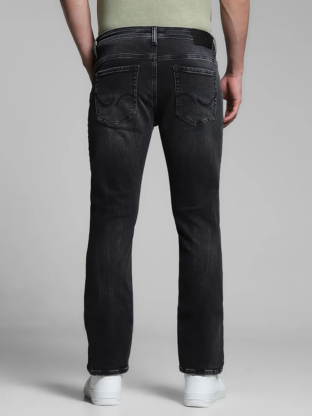 Black Low Rise Clark Regular Fit Jeans - Image 3