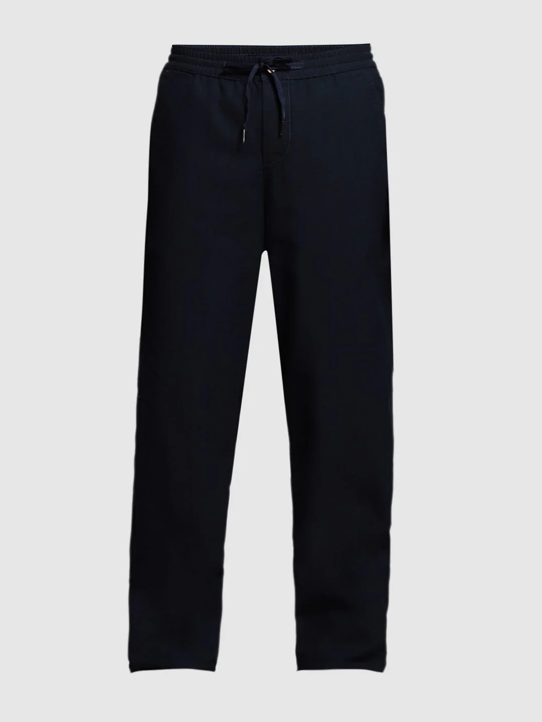 Navy Blue Mid Rise Slim Fit Pants - Image 7
