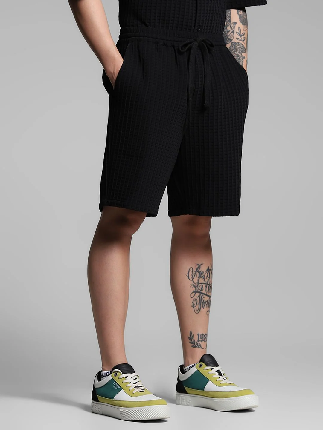 Black Co-ord Set Shorts - Image 2