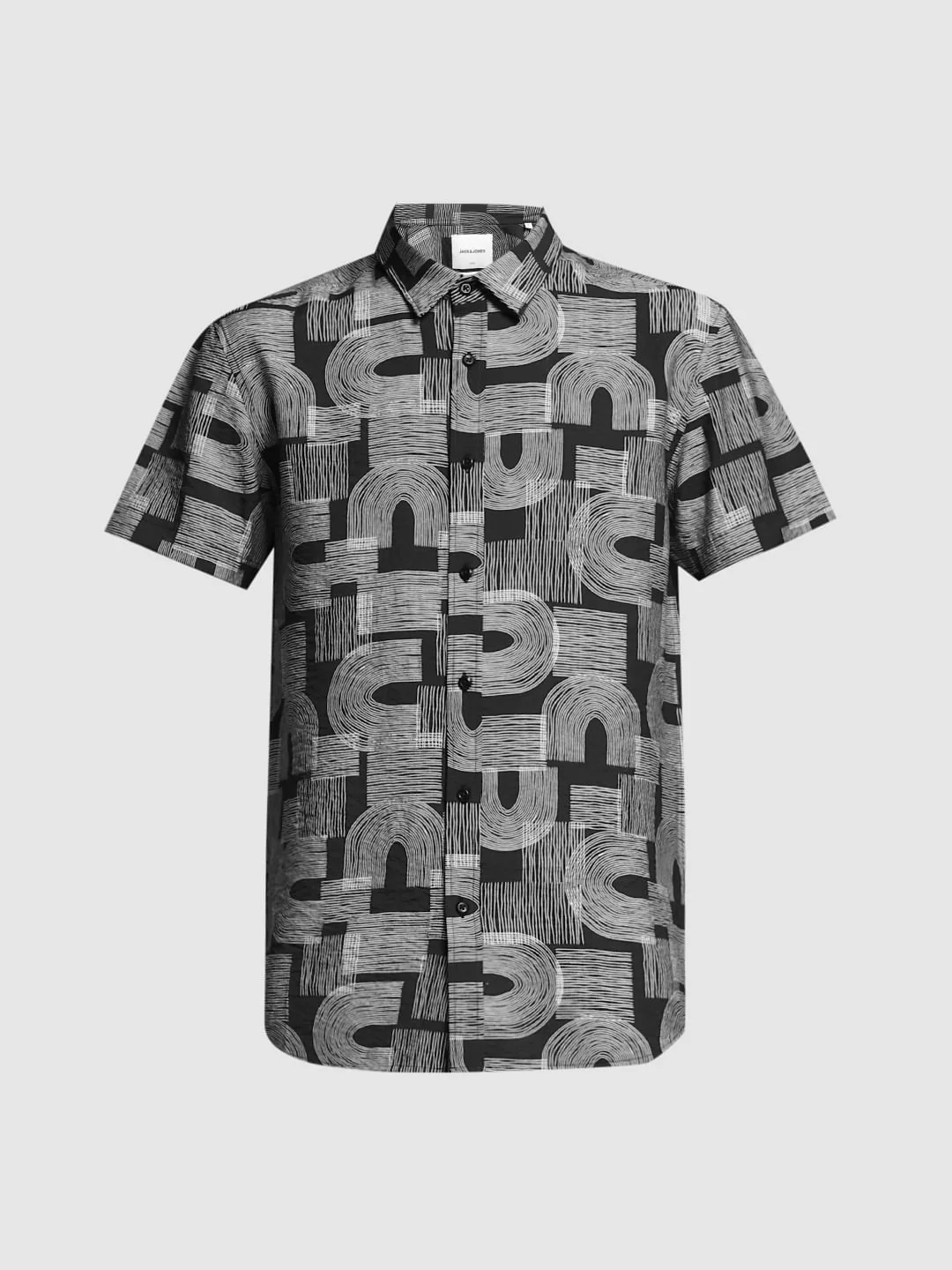 Black Abstract Print Shirt - Image 7