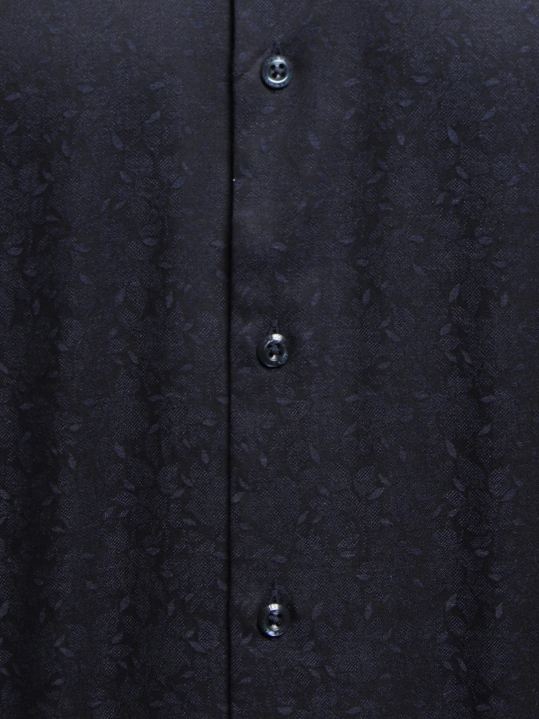 Men's Navy Blue Cotton Dobby Slim Fit Shirt - Image 5