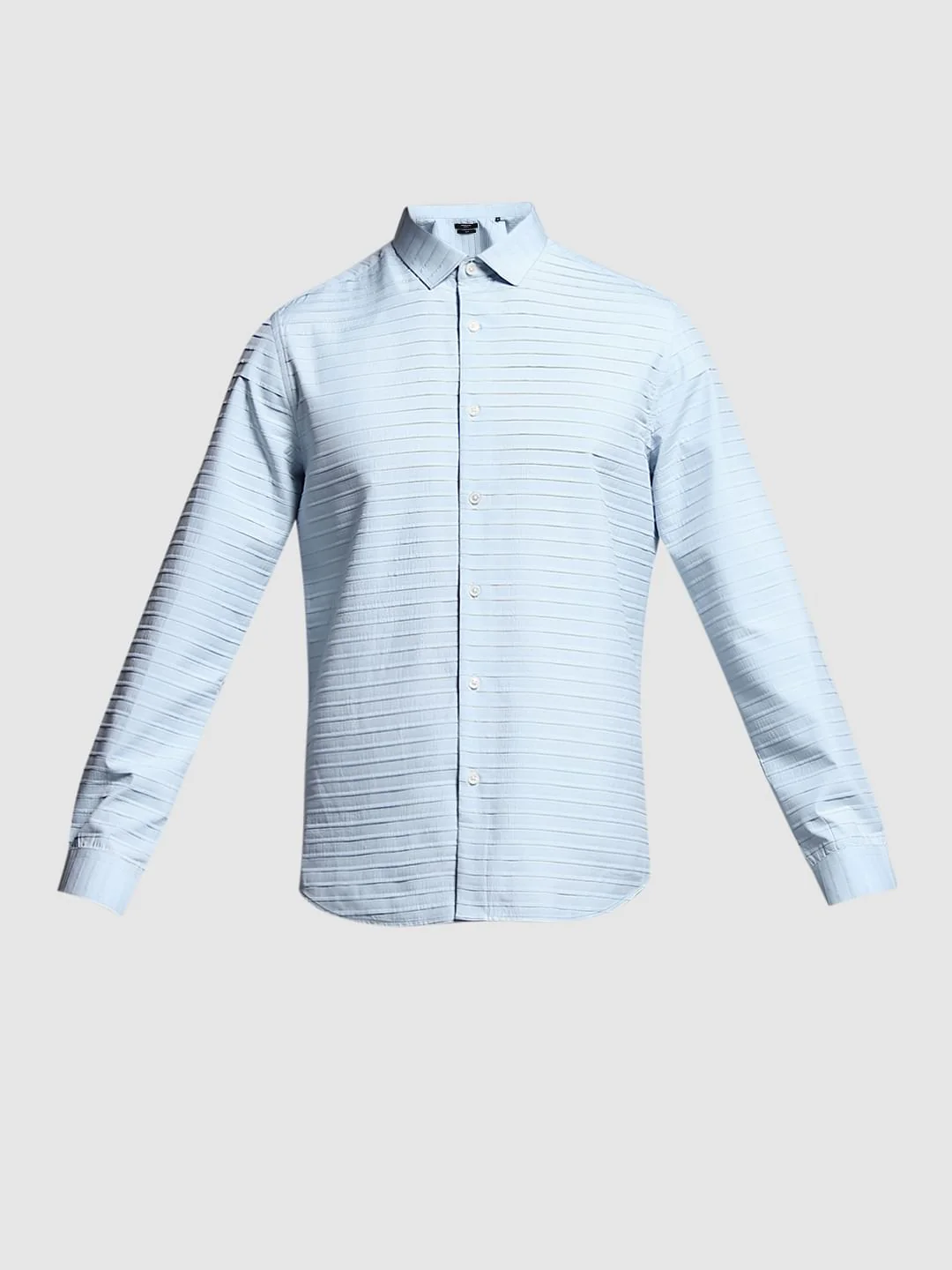 Light Blue Slim Fit Full Sleeves Shirt - Image 7