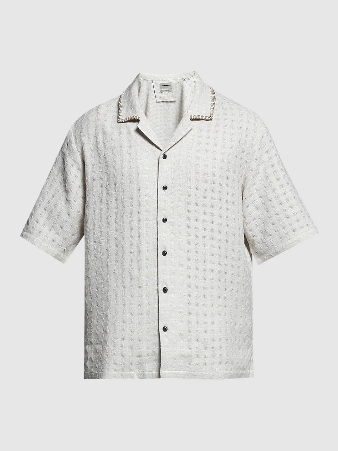 Off-White Dobby Co-ord Set Shirt - Image 7