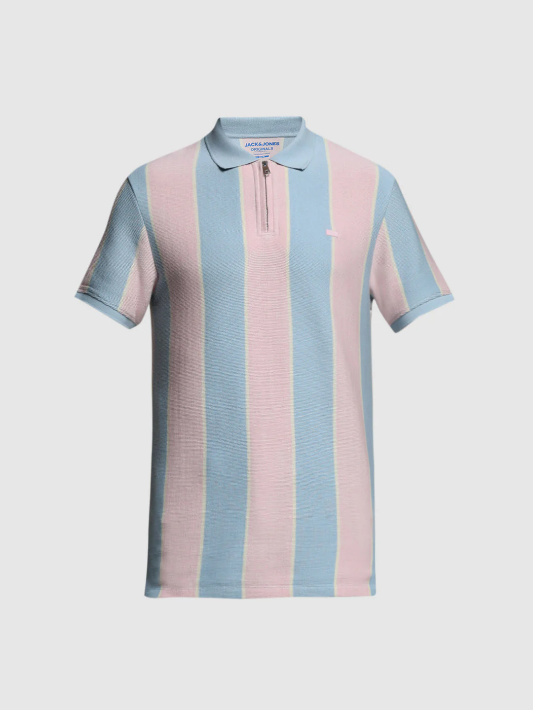Pink Colourblocked Cotton Polo - Image 7