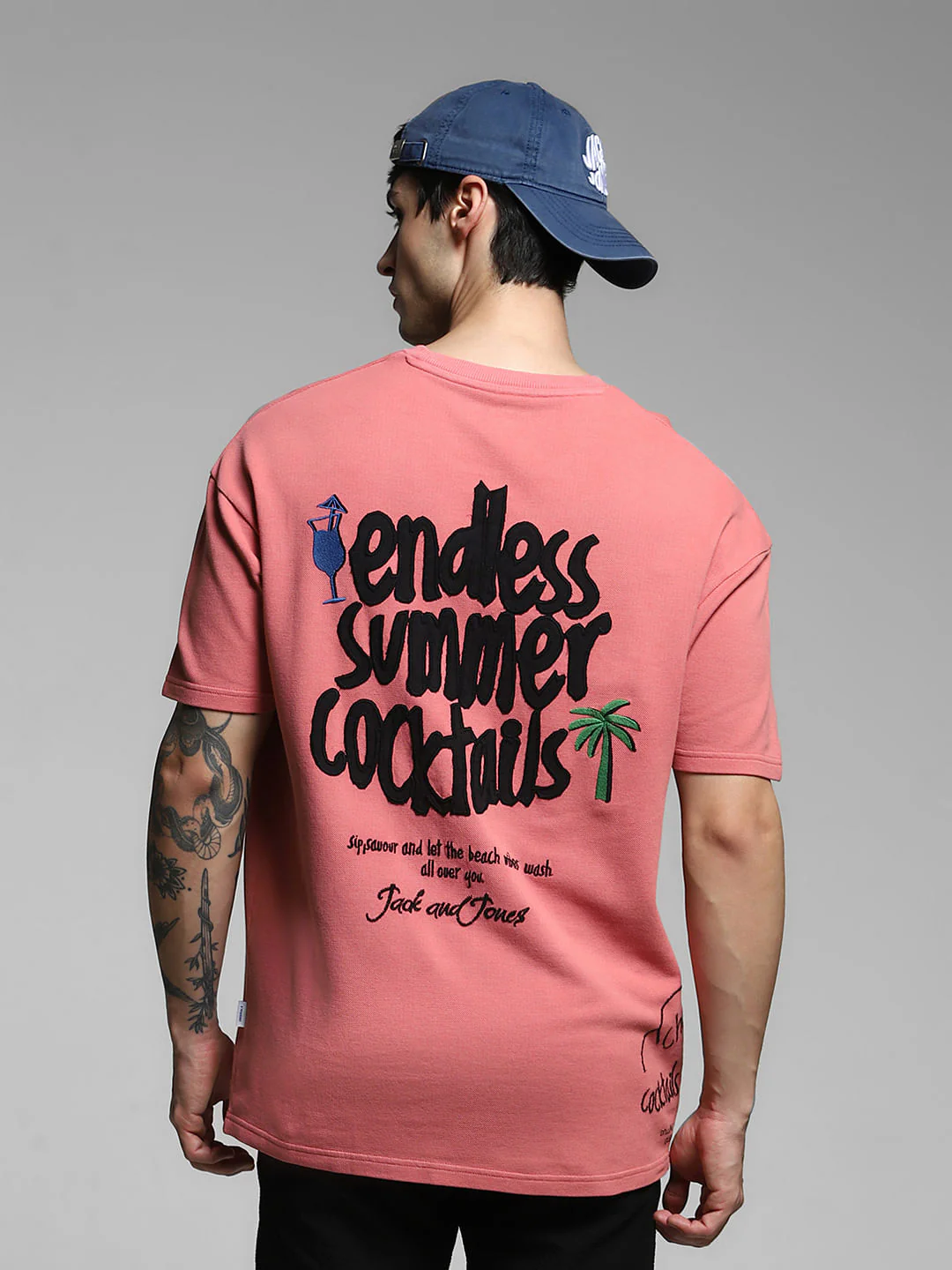 Shell Pink Printed Boxy Fit T-shirt