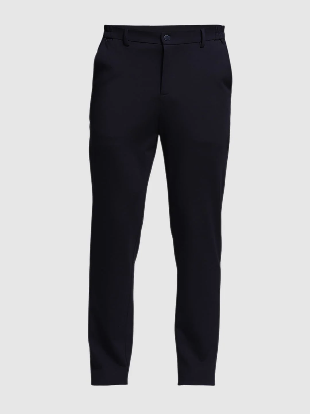 Navy Blue Mid Rise Slim Fit Pants - Image 6