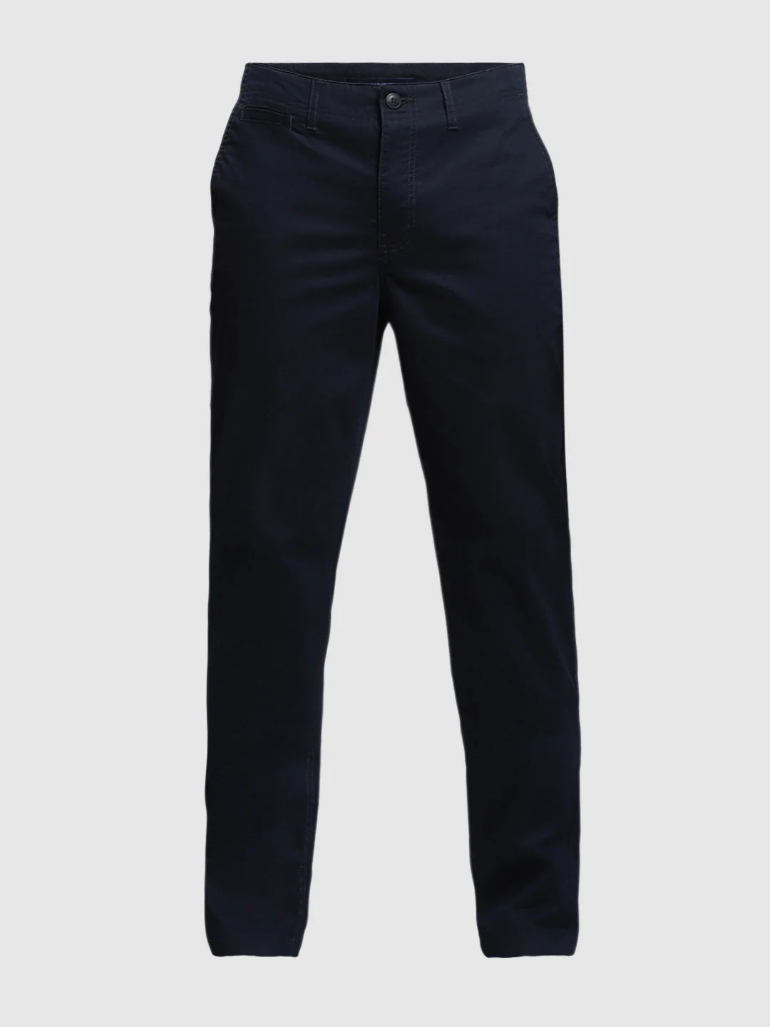 Men's Slim Fit Navy Blue Stretch Cotton Chinos - Image 7