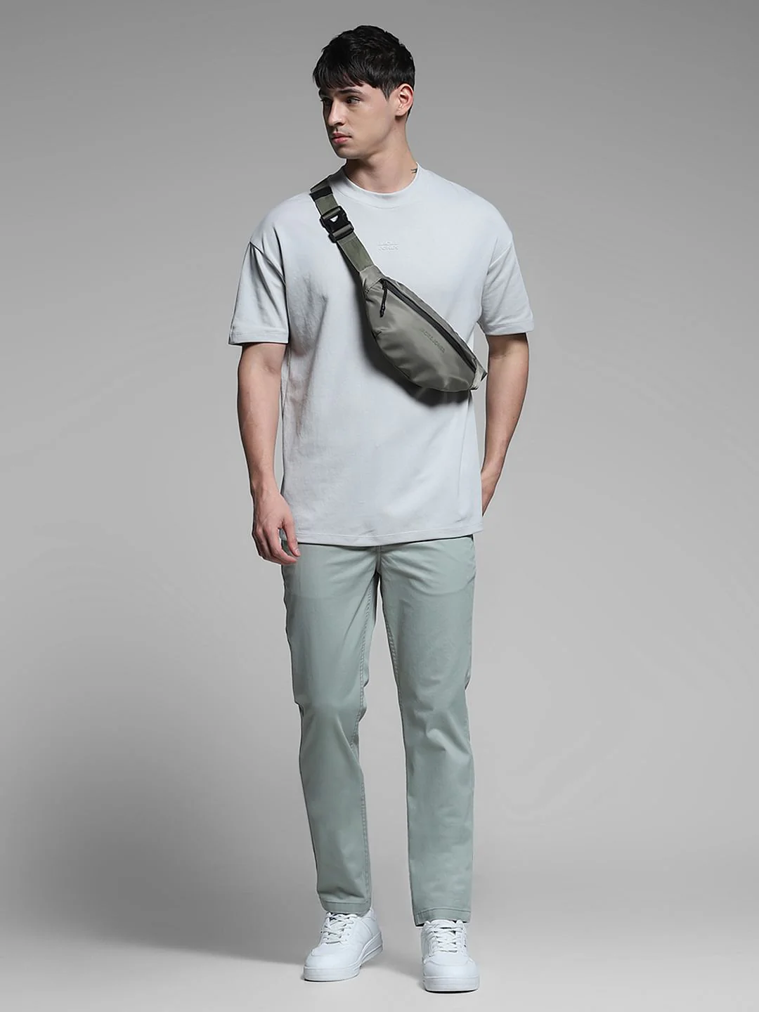 Light Green Mid Rise Slim Fit Pants - Image 6