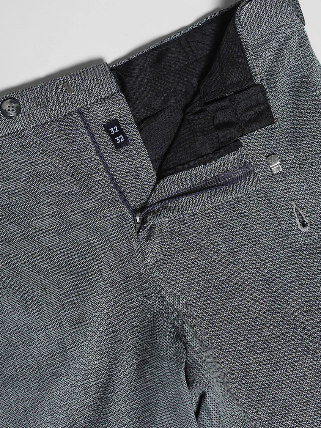 Dark Grey Mid Rise Slim Fit Pants - Image 5
