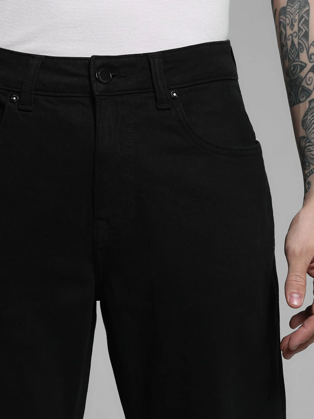 Black High Rise Cliff Bootcut Jeans - Image 4