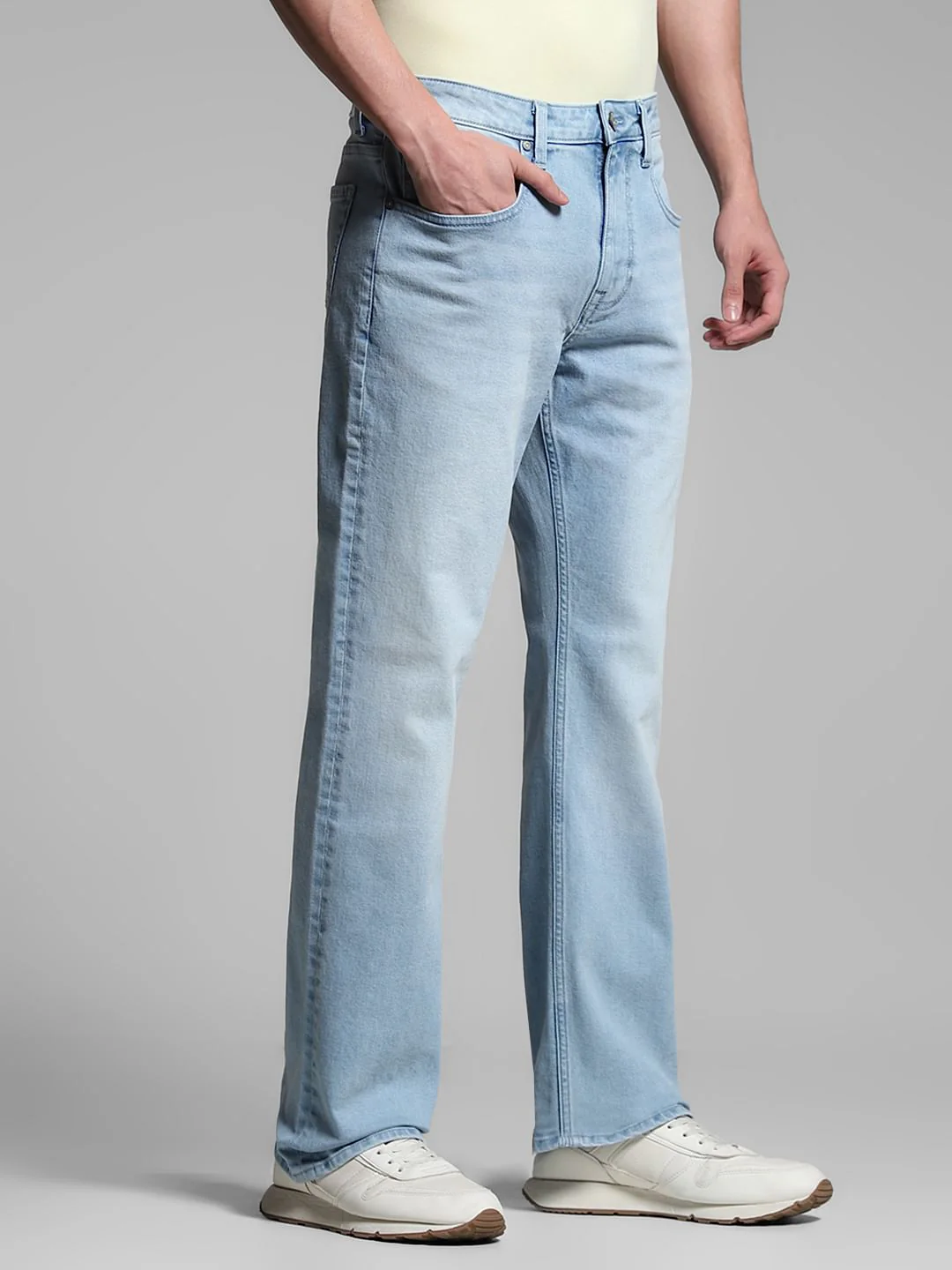Light Blue Cliff Bootcut Jeans - Image 3