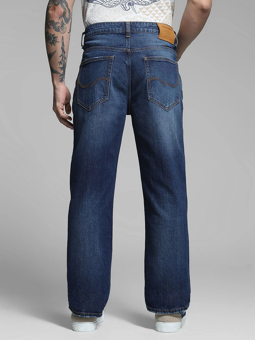 Blue Distressed Cliff Bootcut Jeans - Image 3