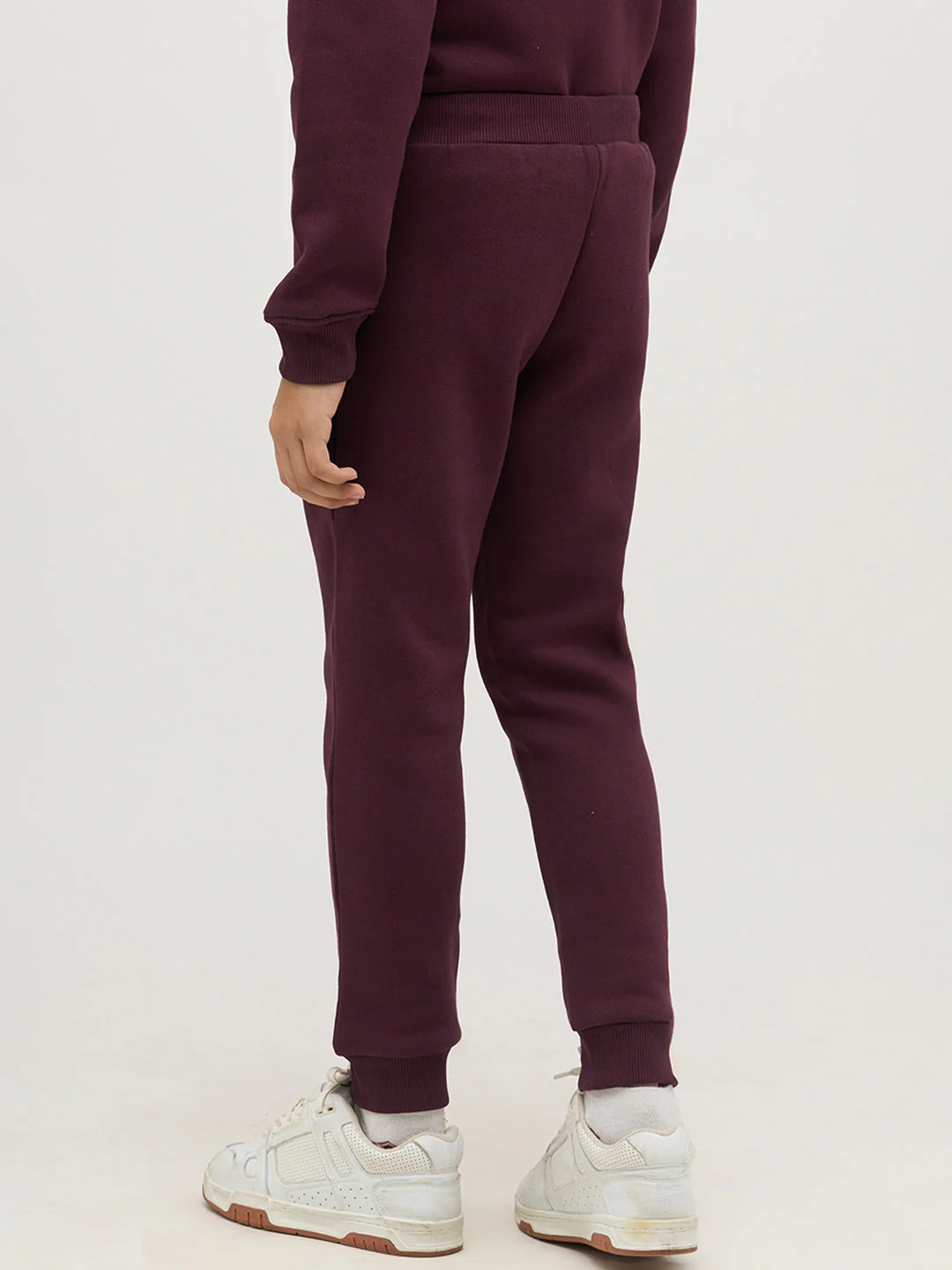 Boys Logo Text Sweatpants - Maroon - Image 4