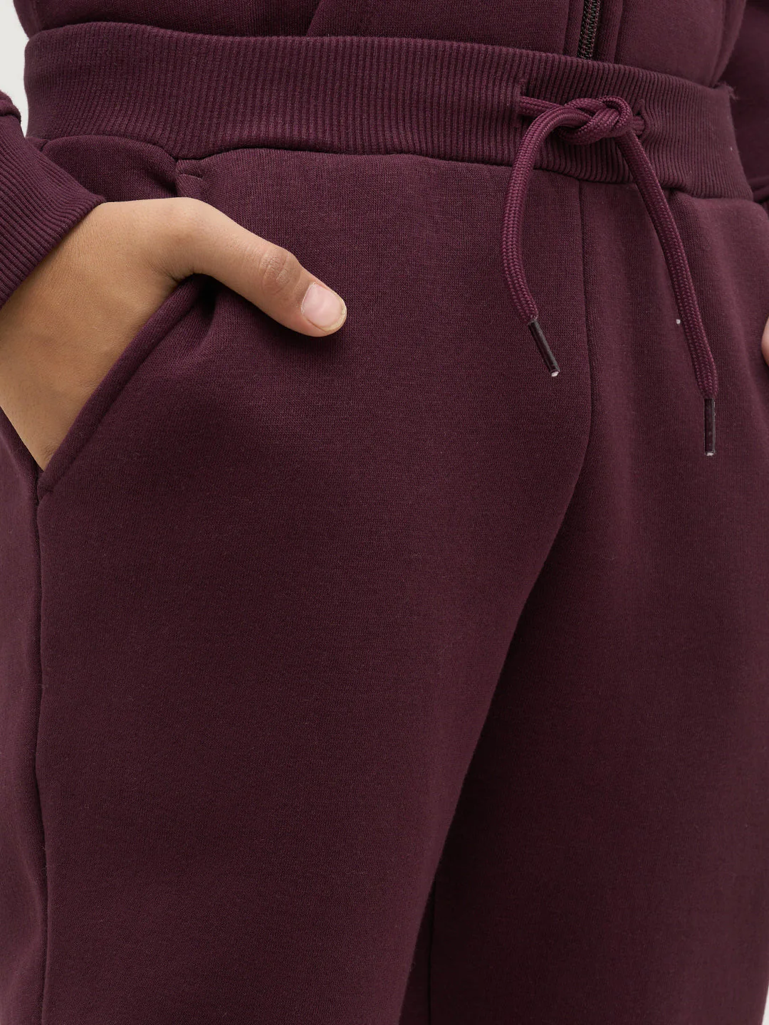 Boys Logo Text Sweatpants - Maroon - Image 6