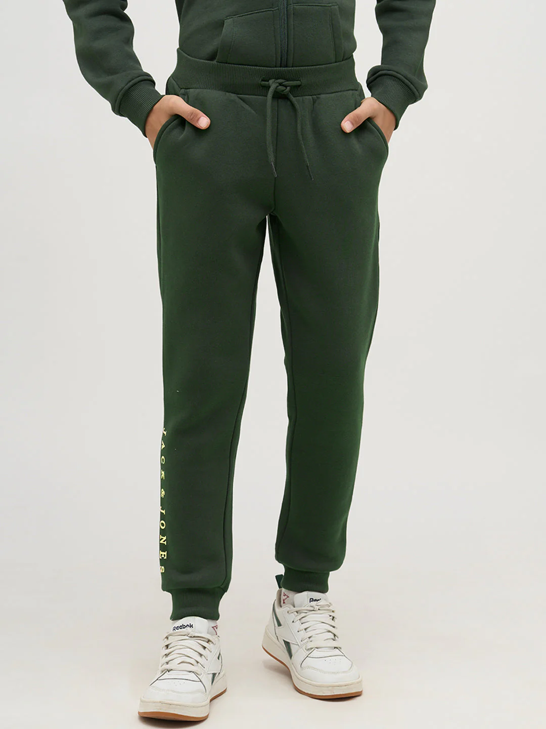 Boys Logo Text Sweatpants - Green - Image 2