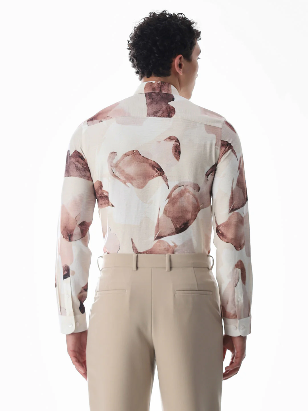Dobby Printed Slim Fit Shirt - Image 4