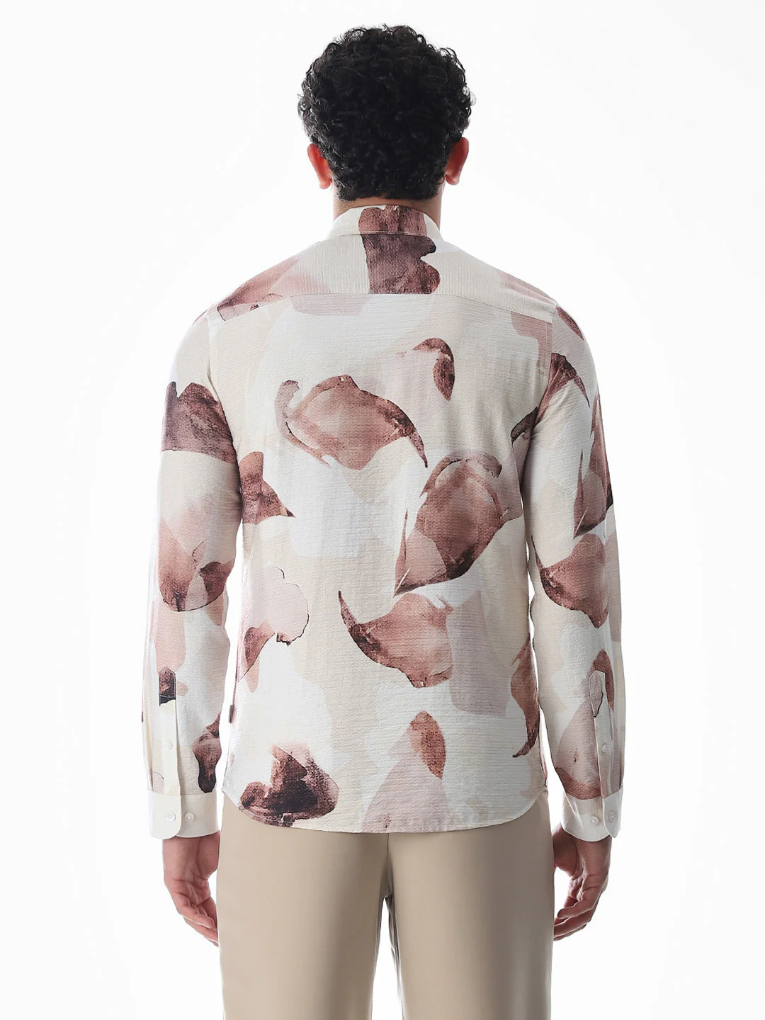 Dobby Printed Slim Fit Shirt - Image 9