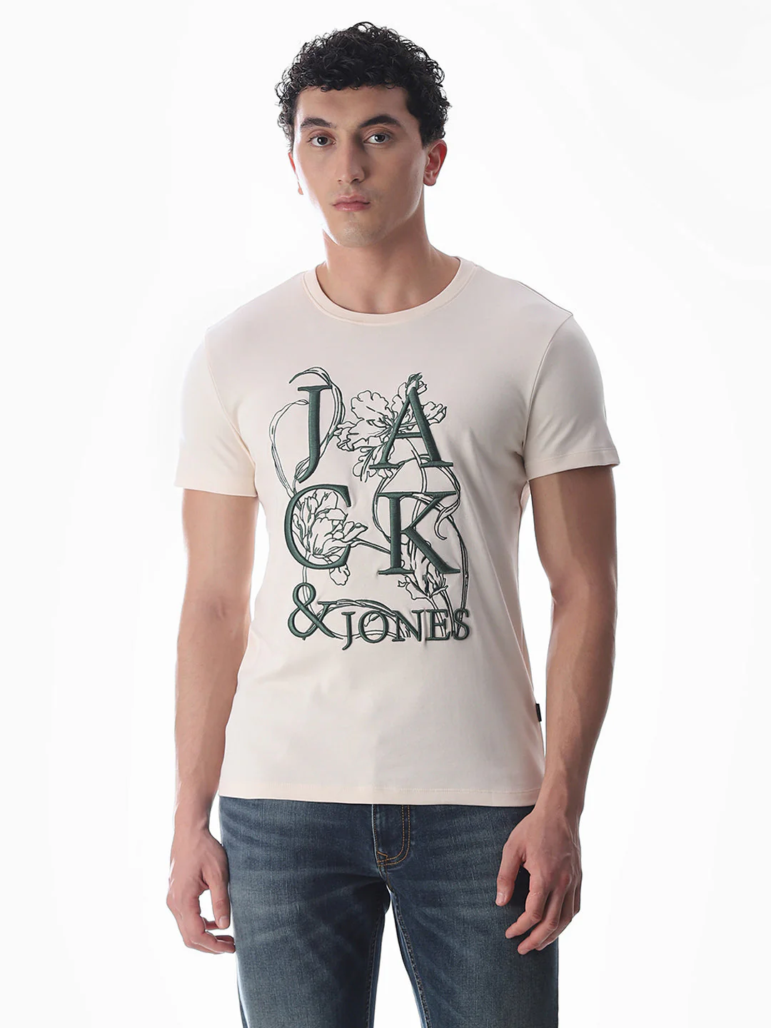 Embroidered Print Cotton T-shirt - Image 2
