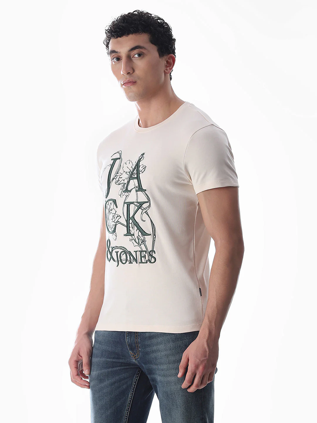 Embroidered Print Cotton T-shirt - Image 3