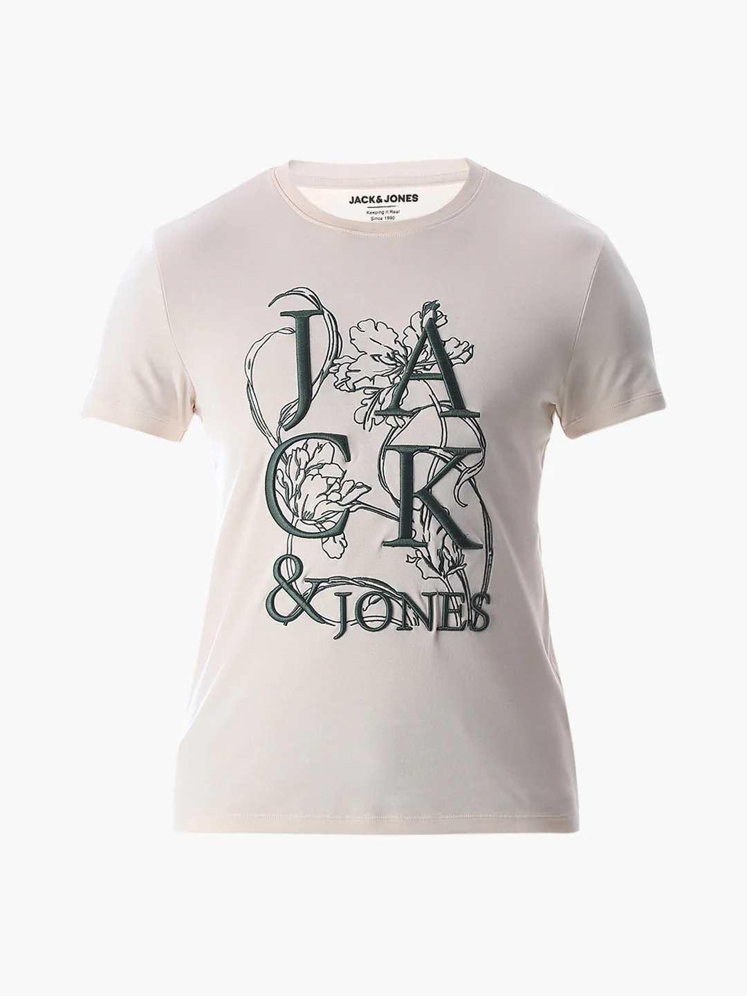 Embroidered Print Cotton T-shirt - Image 7